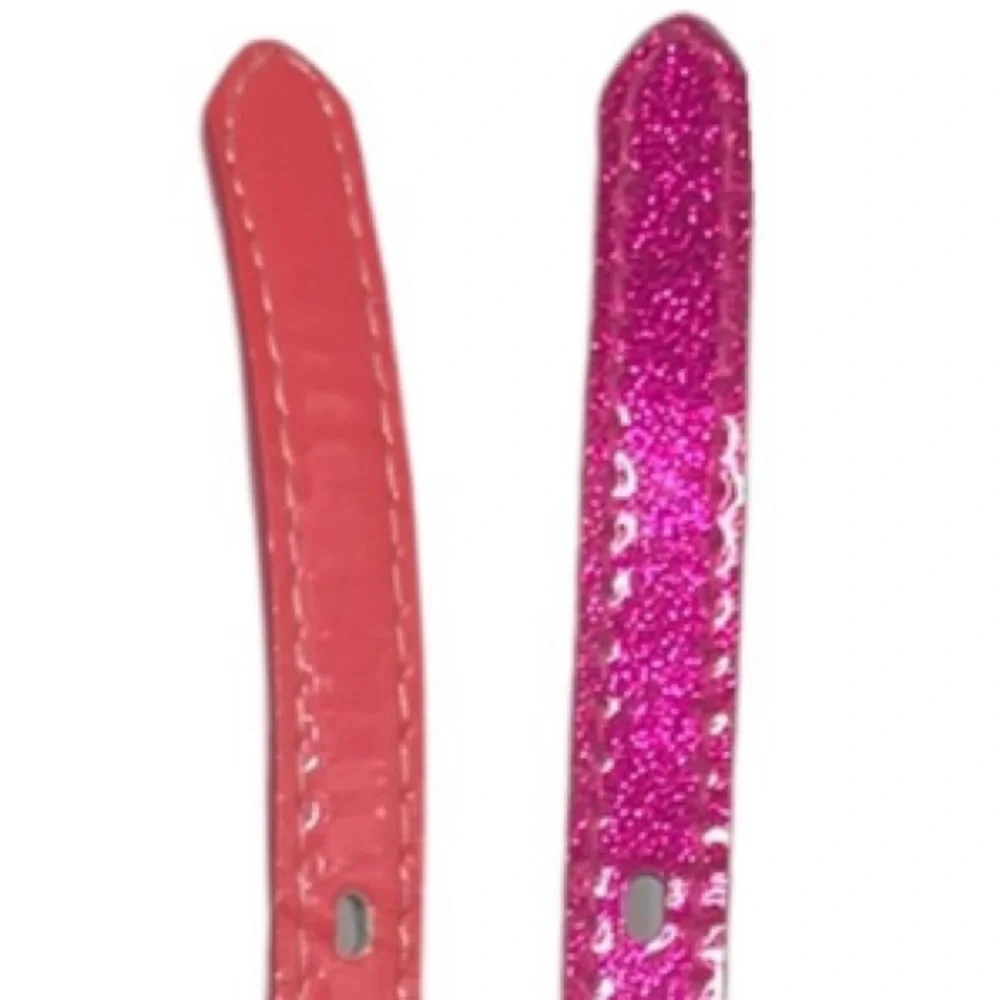 Girls Belt Set Bundle Glam Barbie Pink & Pink Sparkle Size M/L Girls Size 8 -10